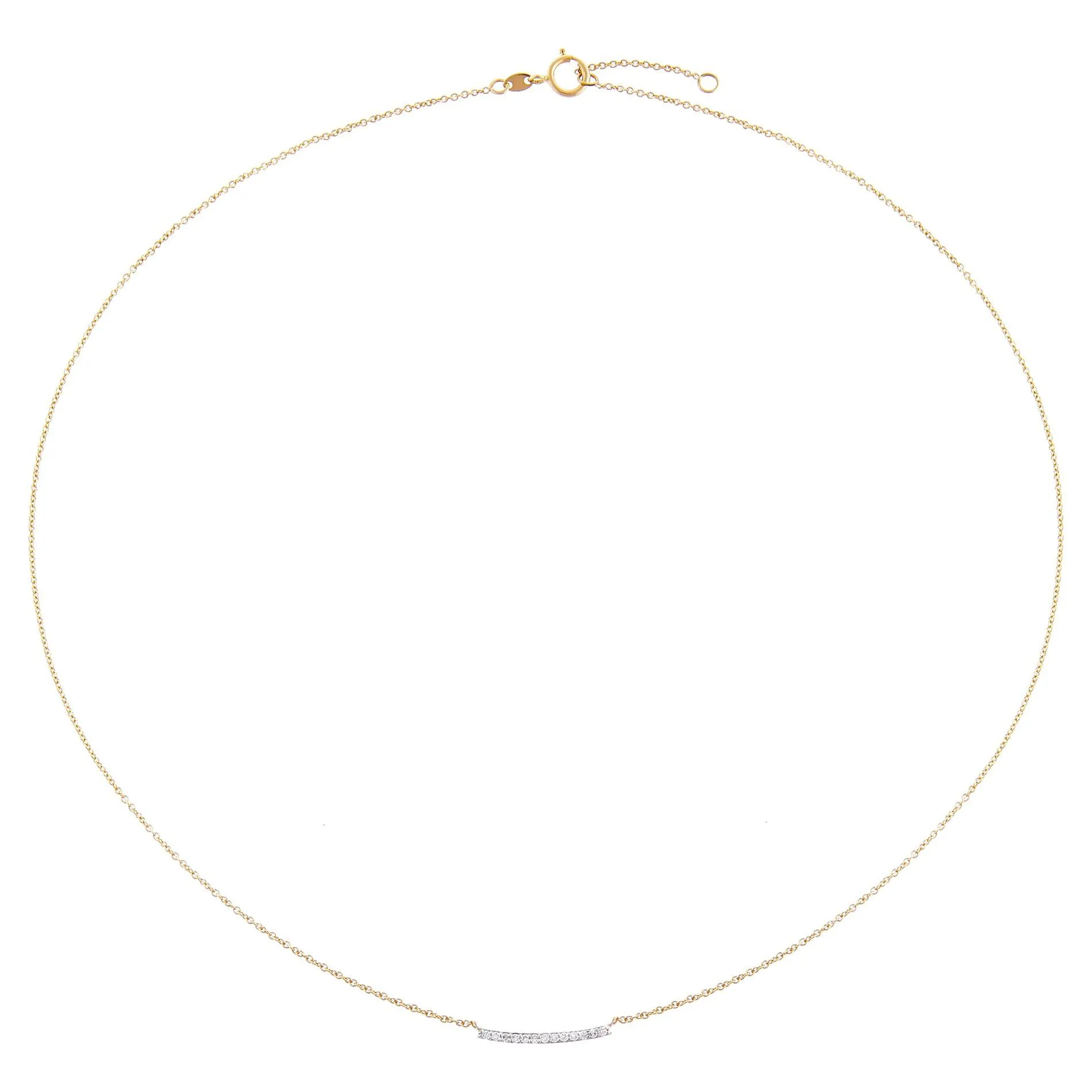 Diamond Bar Necklace 14K