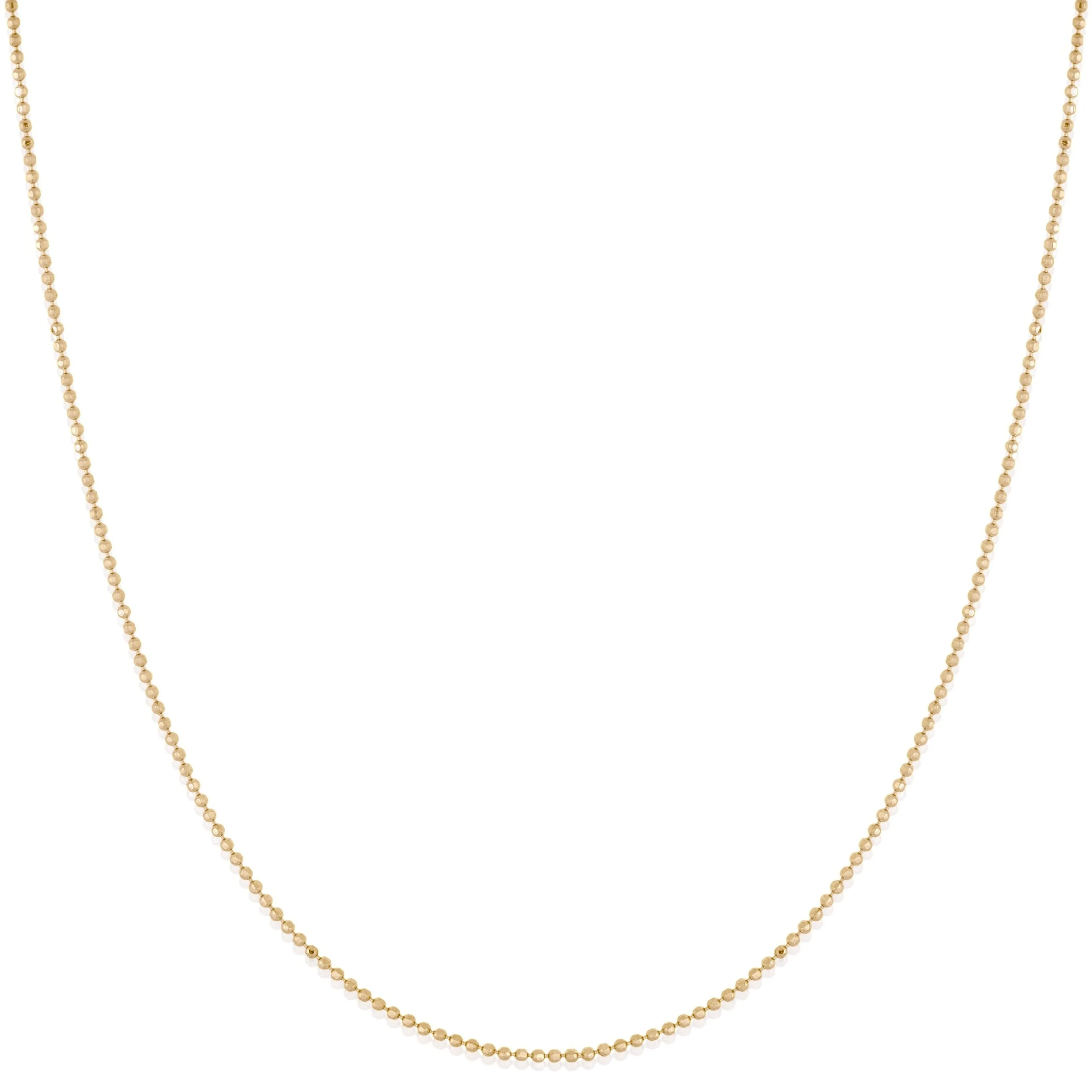 Diamond Cut Beaded Cable Chain Necklace