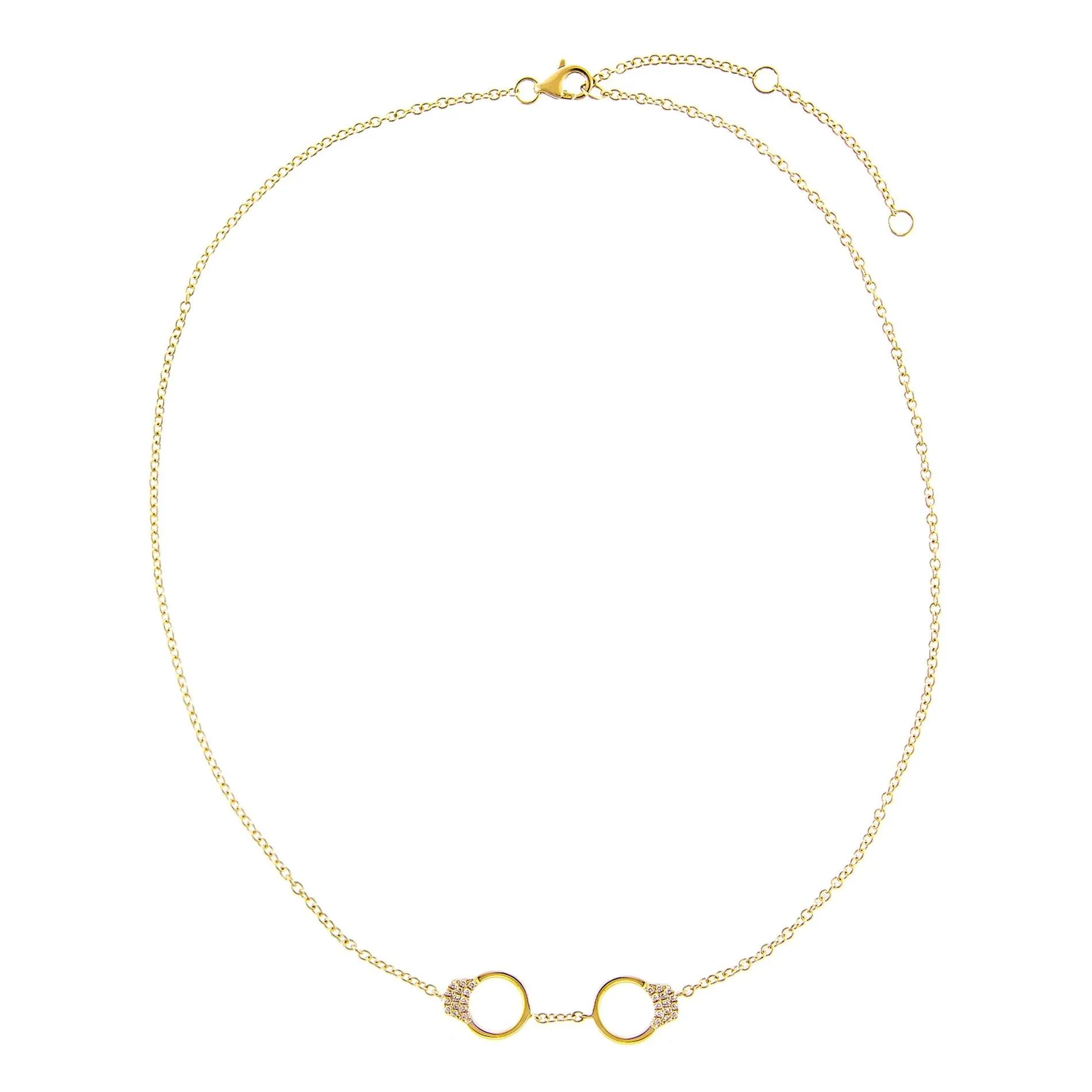 Diamond Handcuff Necklace 14K
