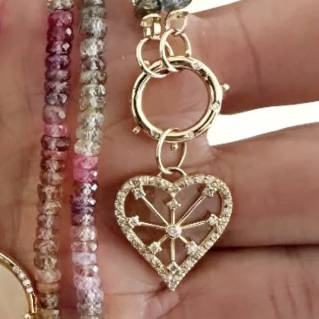 Diamond Heart Charm