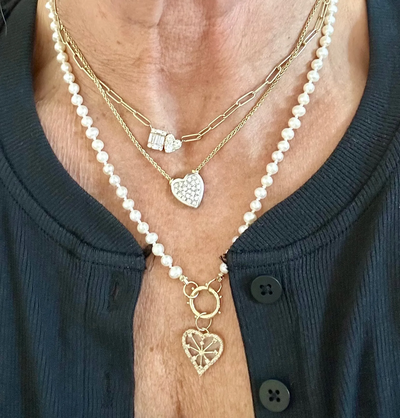 Diamond Heart Charm
