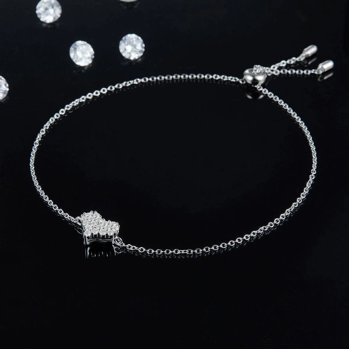 Diamond Heart Jewelry Set