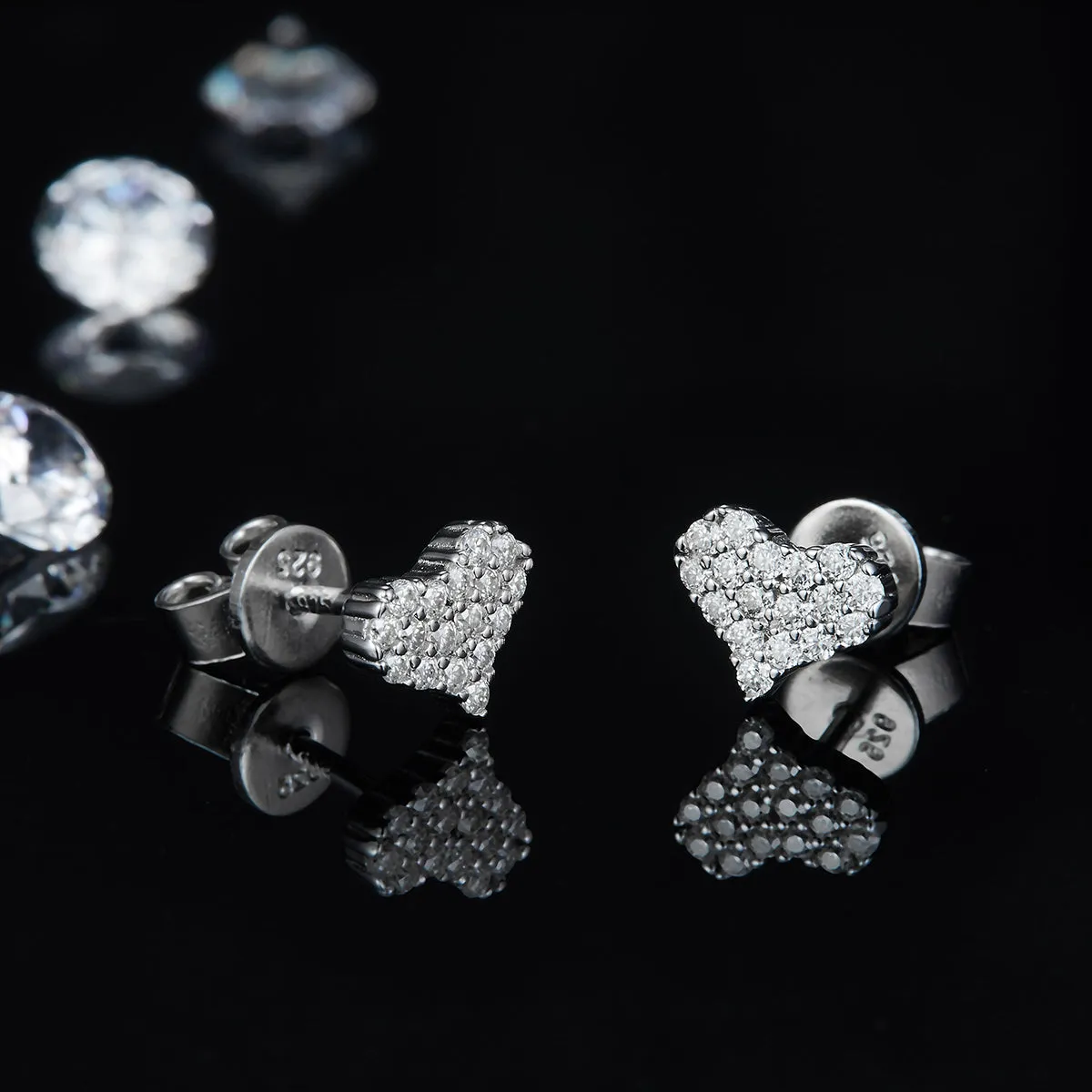 Diamond Heart Jewelry Set