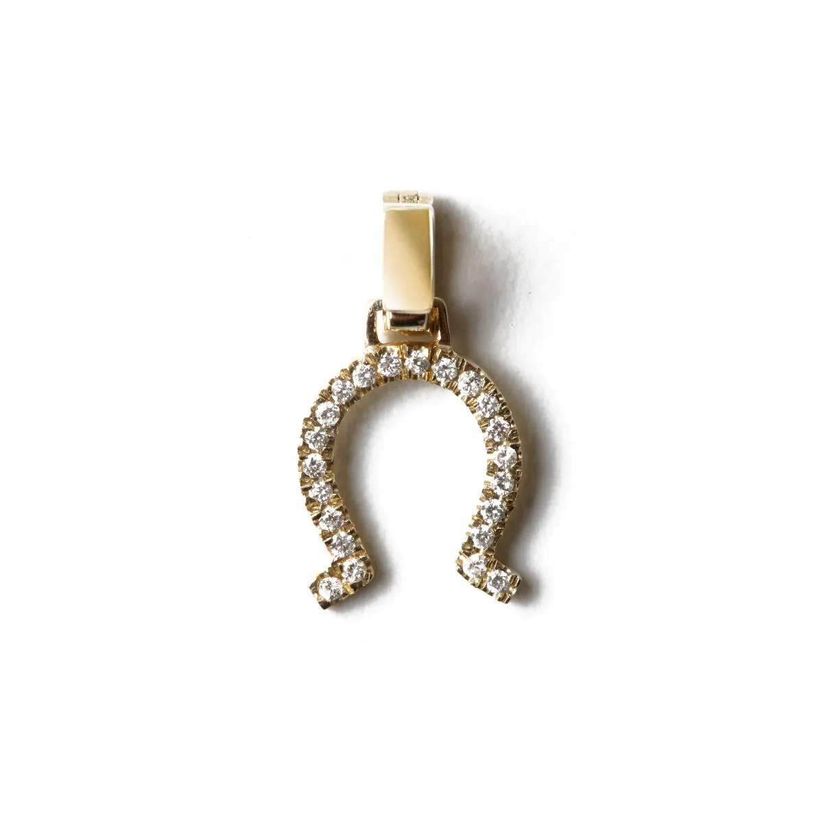 Diamond Horseshoe Charm