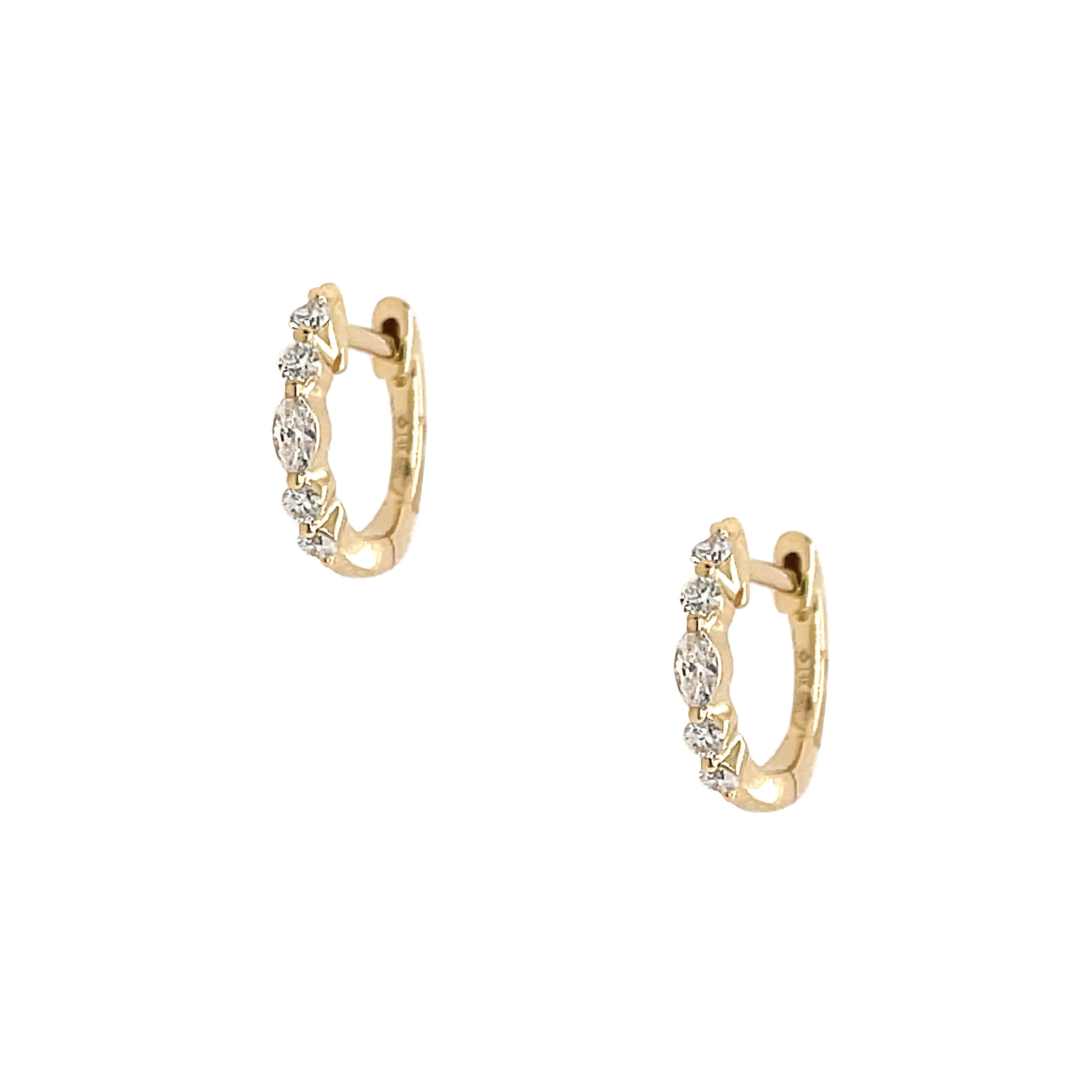 Diamond Huggie Earrings