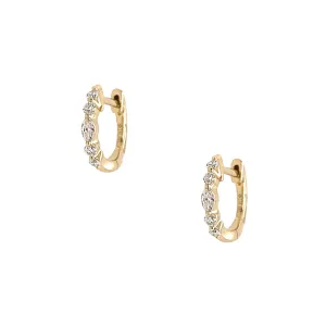 Diamond Huggie Earrings