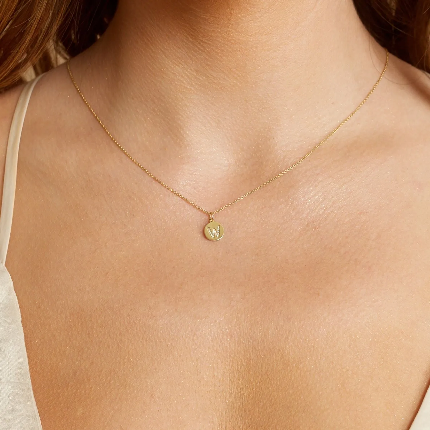 Diamond Initial Coin Charm