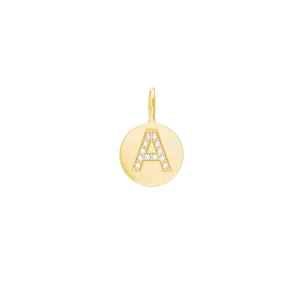 Diamond Initial Coin Charm