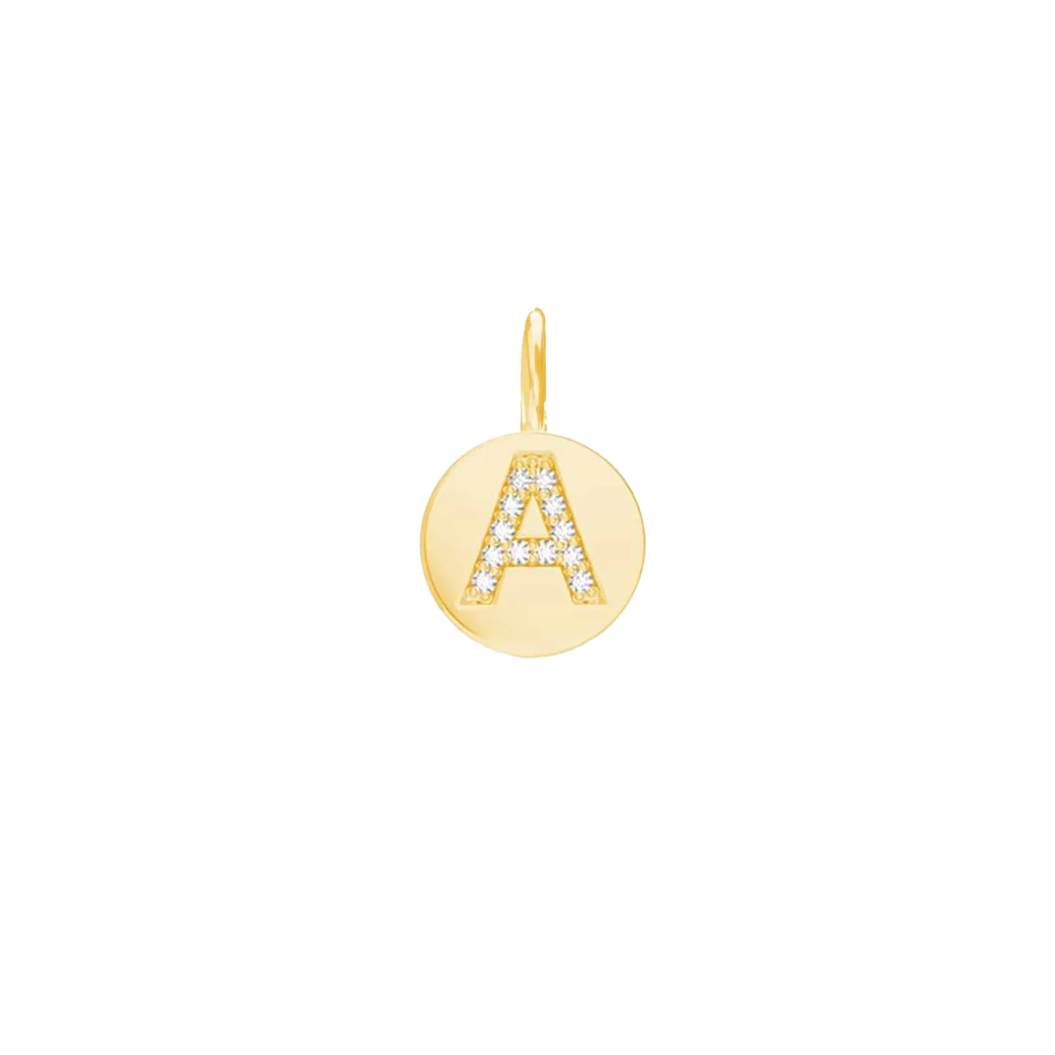 Diamond Initial Coin Charm