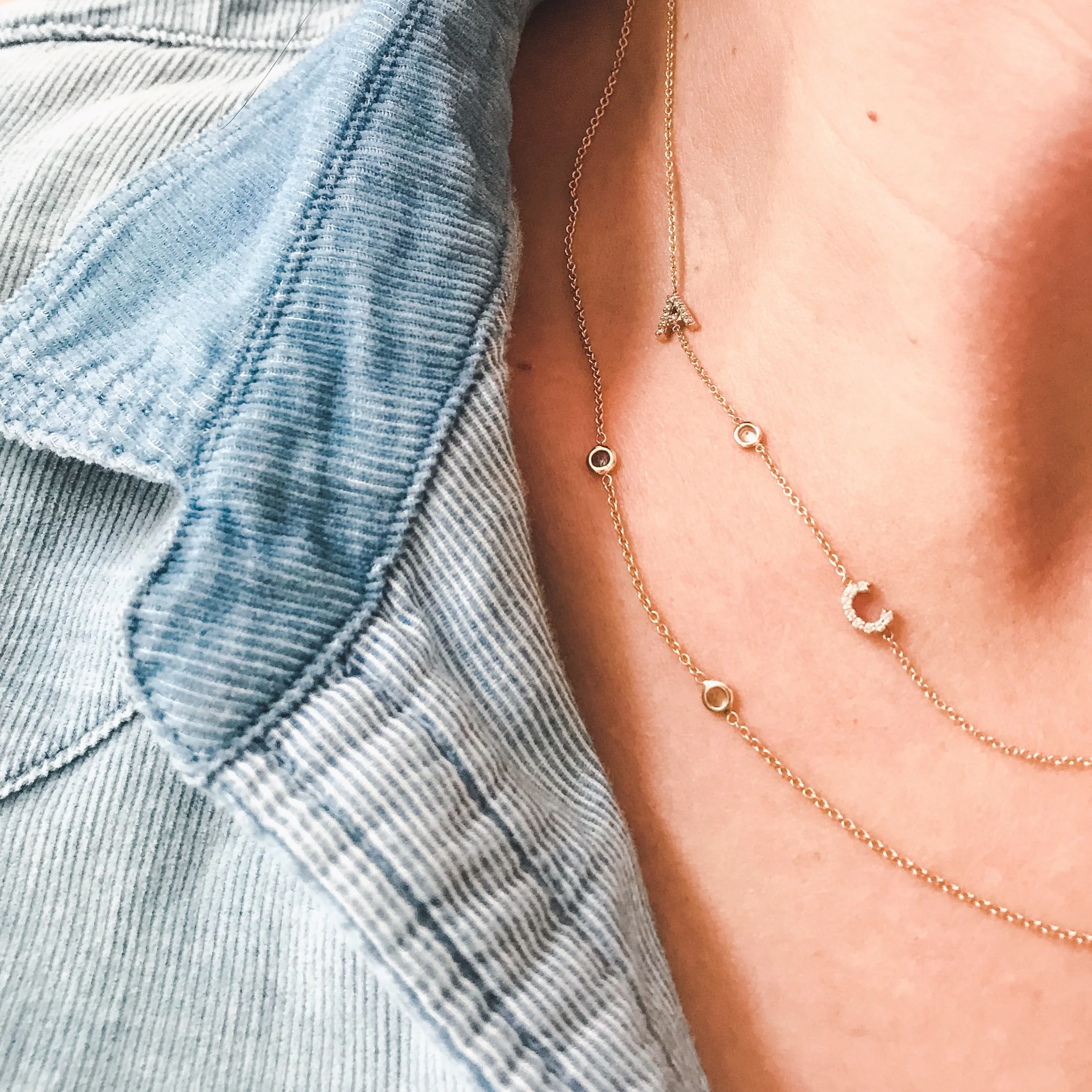 Diamond Initial Necklace