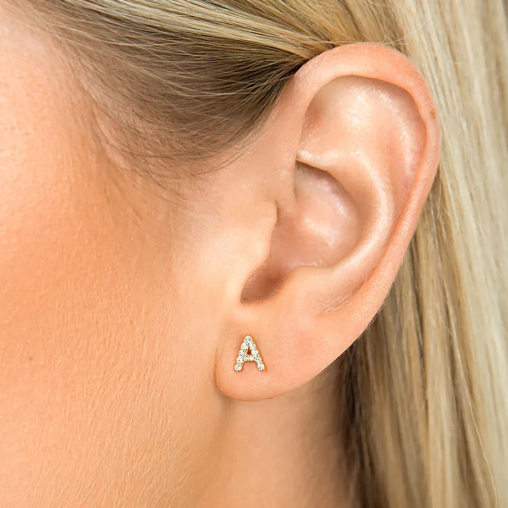 Diamond Initial Stud