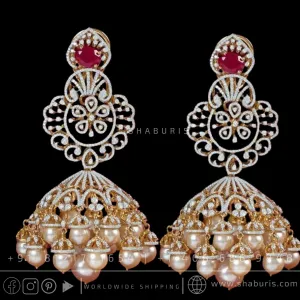 Diamond jhumka earrings pure silver jewelry cocktail jewelry indian gold jewelry designs emerald jewelry sets diamond jewelry sets -SHABURIS