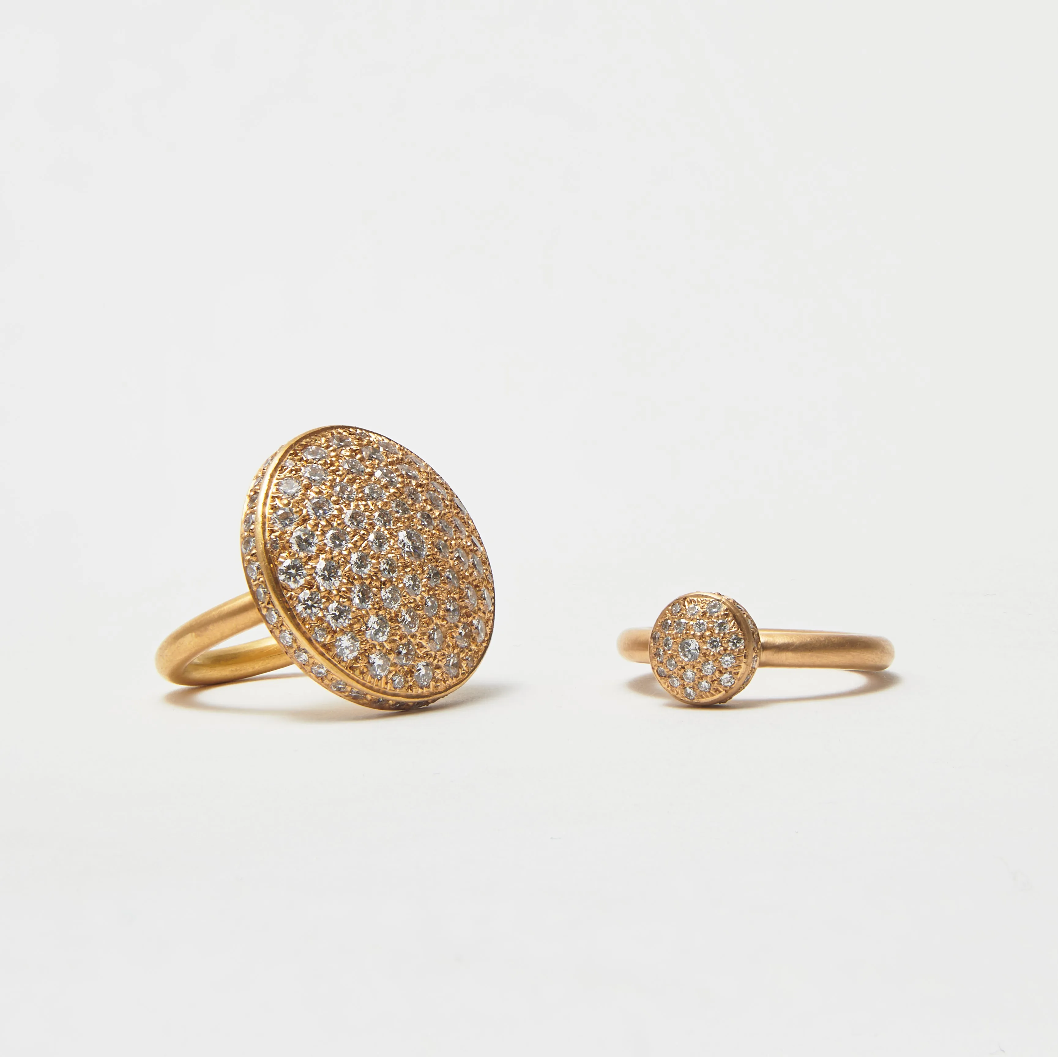 Diamond Match™ Pave Dome Small Ring in 20K Peach Gold