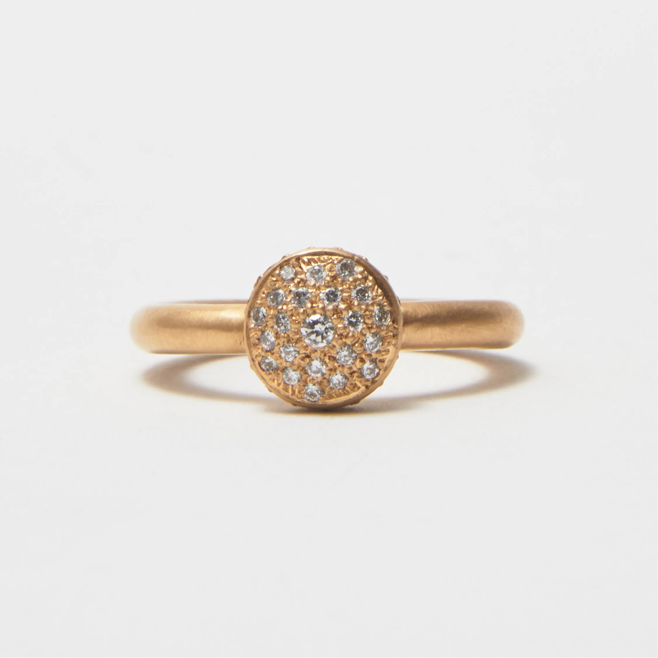Diamond Match™ Pave Dome Small Ring in 20K Peach Gold