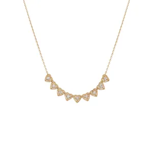 Diamond Multi Heart Necklace 14K