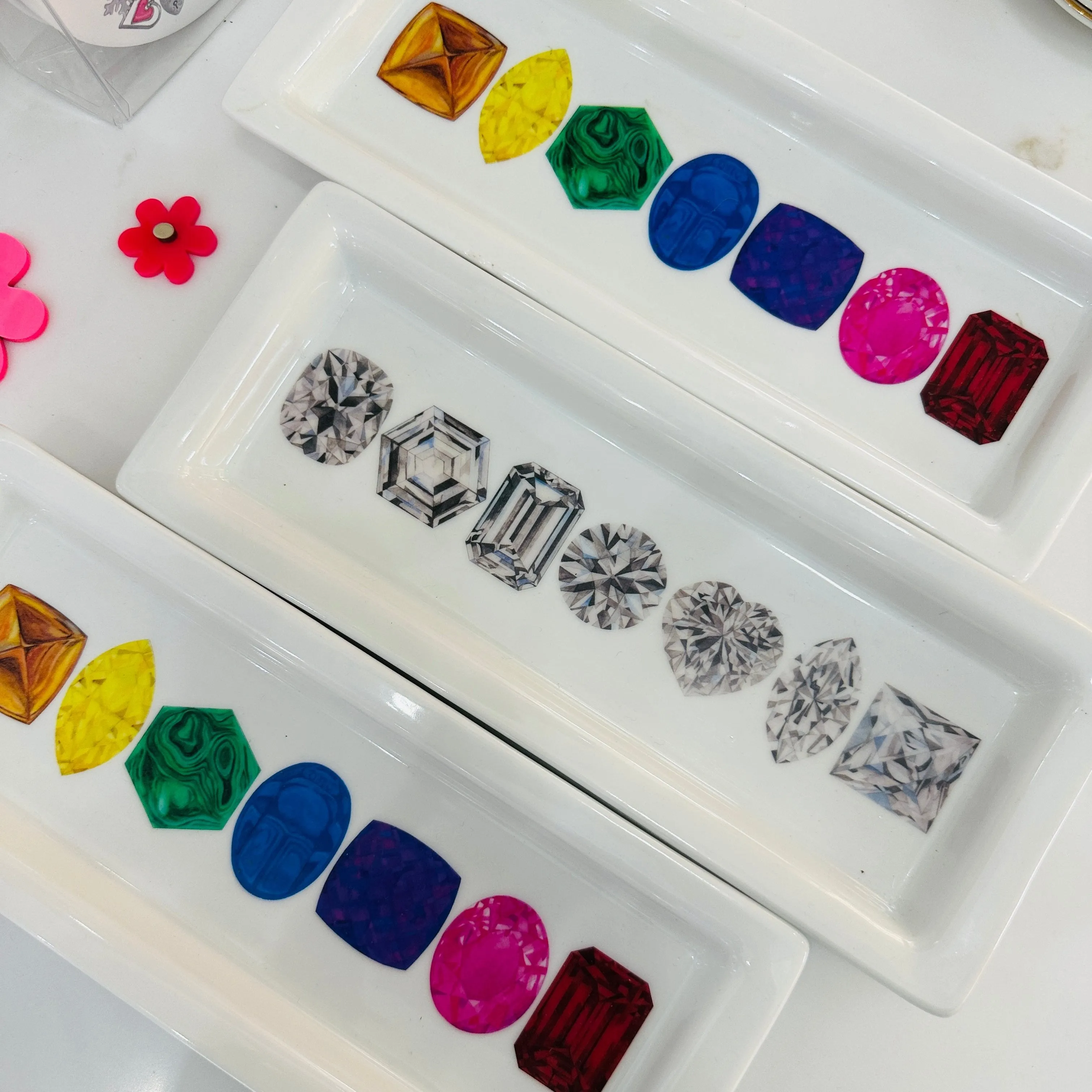Diamond Porcelain Jewelry Tray