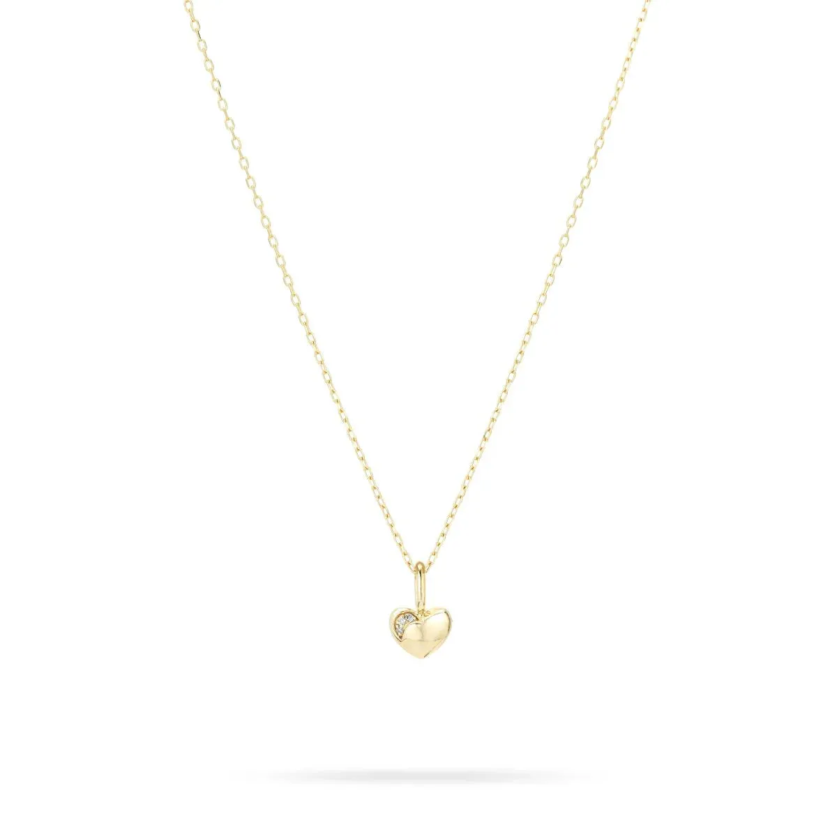Diamond Puffy Heart Mini Bead Charm