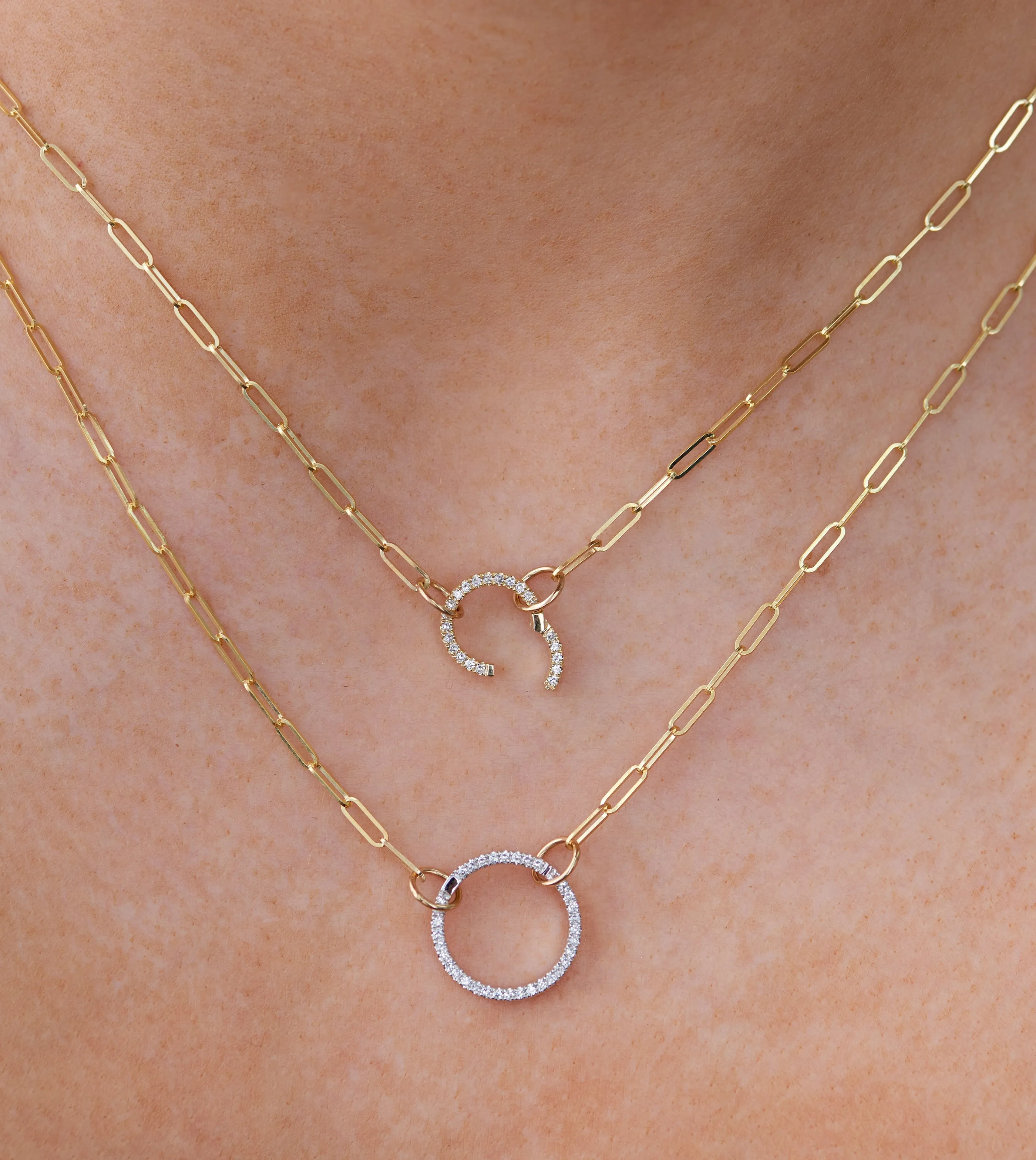 Diamond Round Connector Clasp