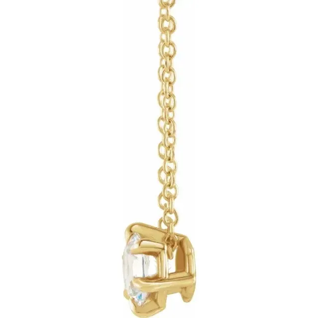 Diamond Solitaire April Birthstone Necklace - Special Order