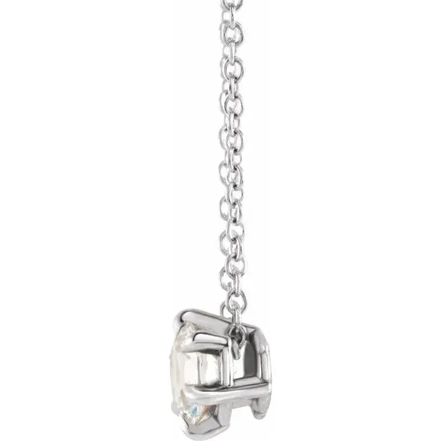 Diamond Solitaire April Birthstone Necklace - Special Order