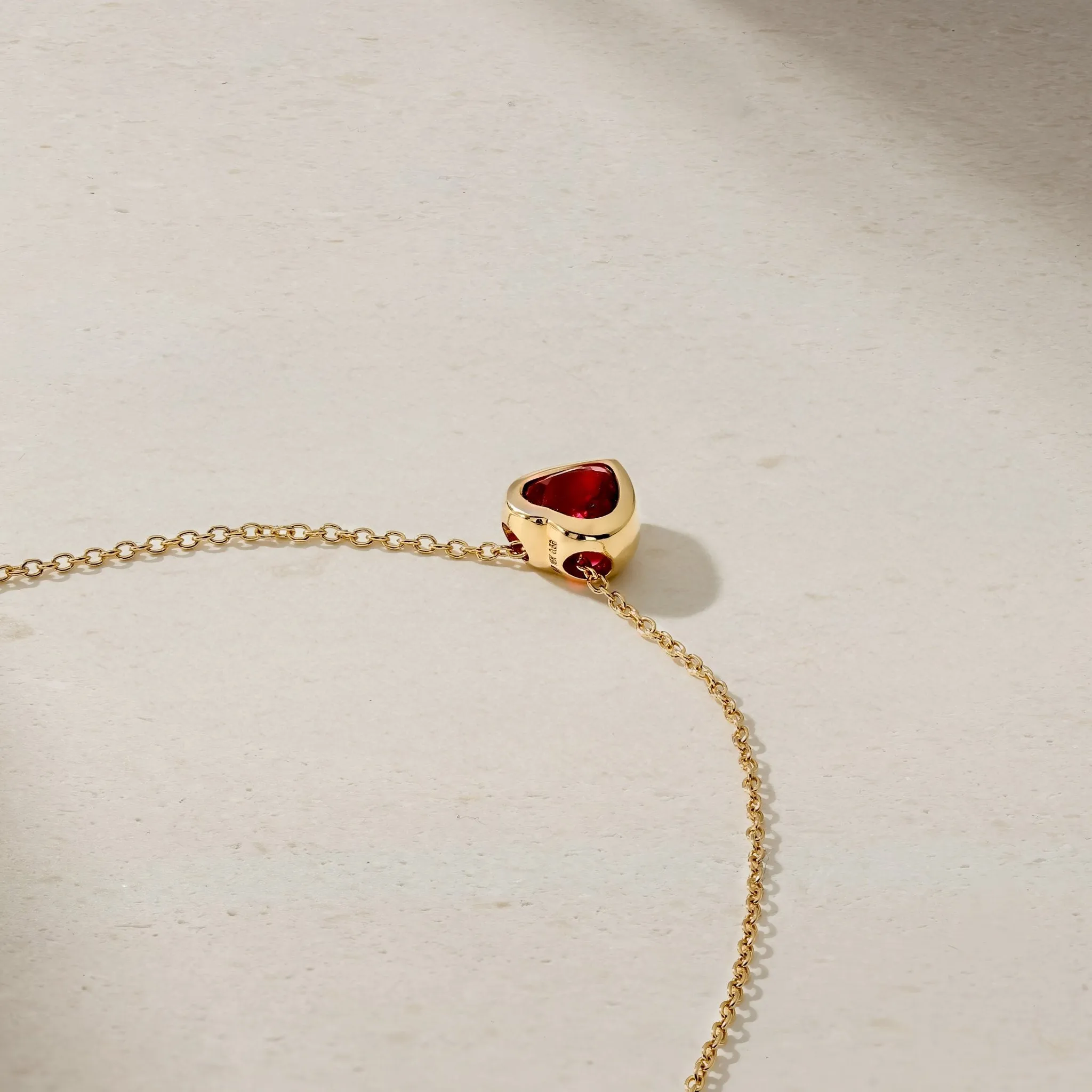 Dilara Bezel Set Ruby Pendant