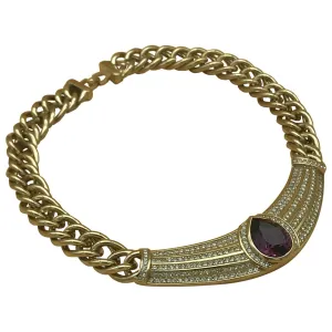 Dior gold metal necklaces