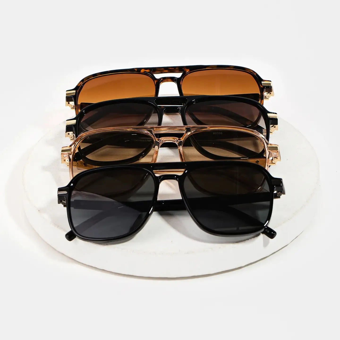 Double Bridge Aviator Sunglasses