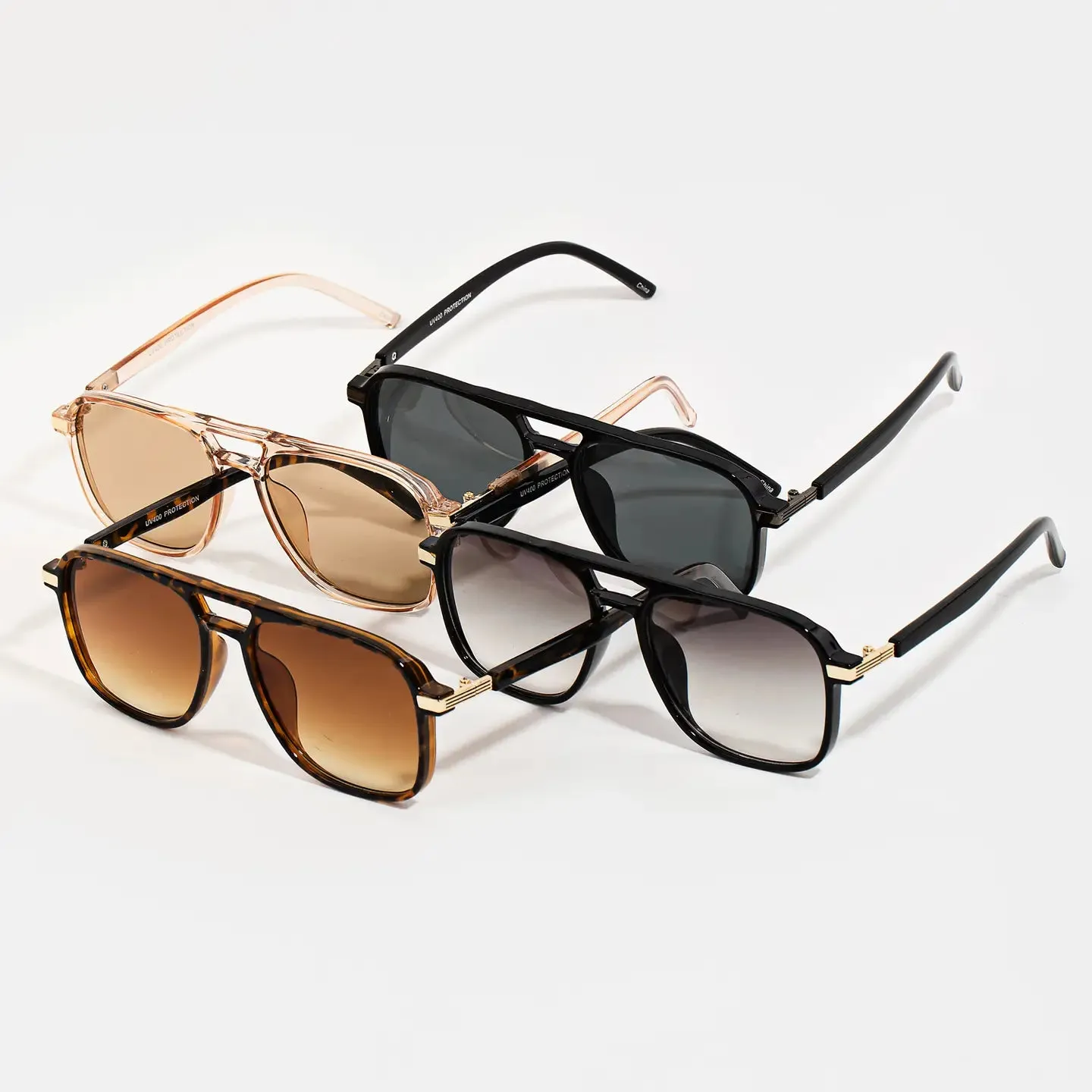 Double Bridge Aviator Sunglasses