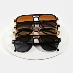 Double Bridge Aviator Sunglasses