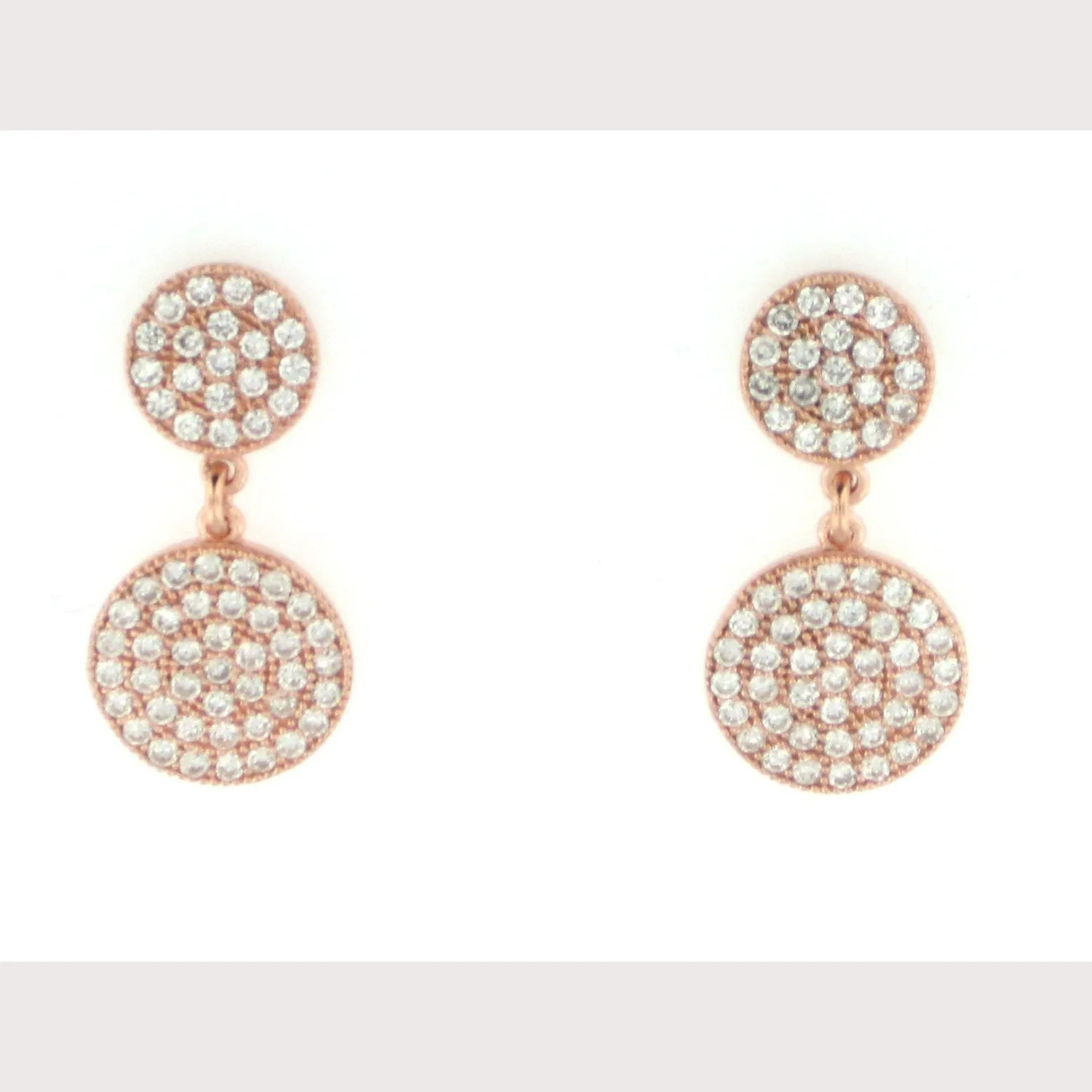 Double Disc Earrings-Yellow Gold
