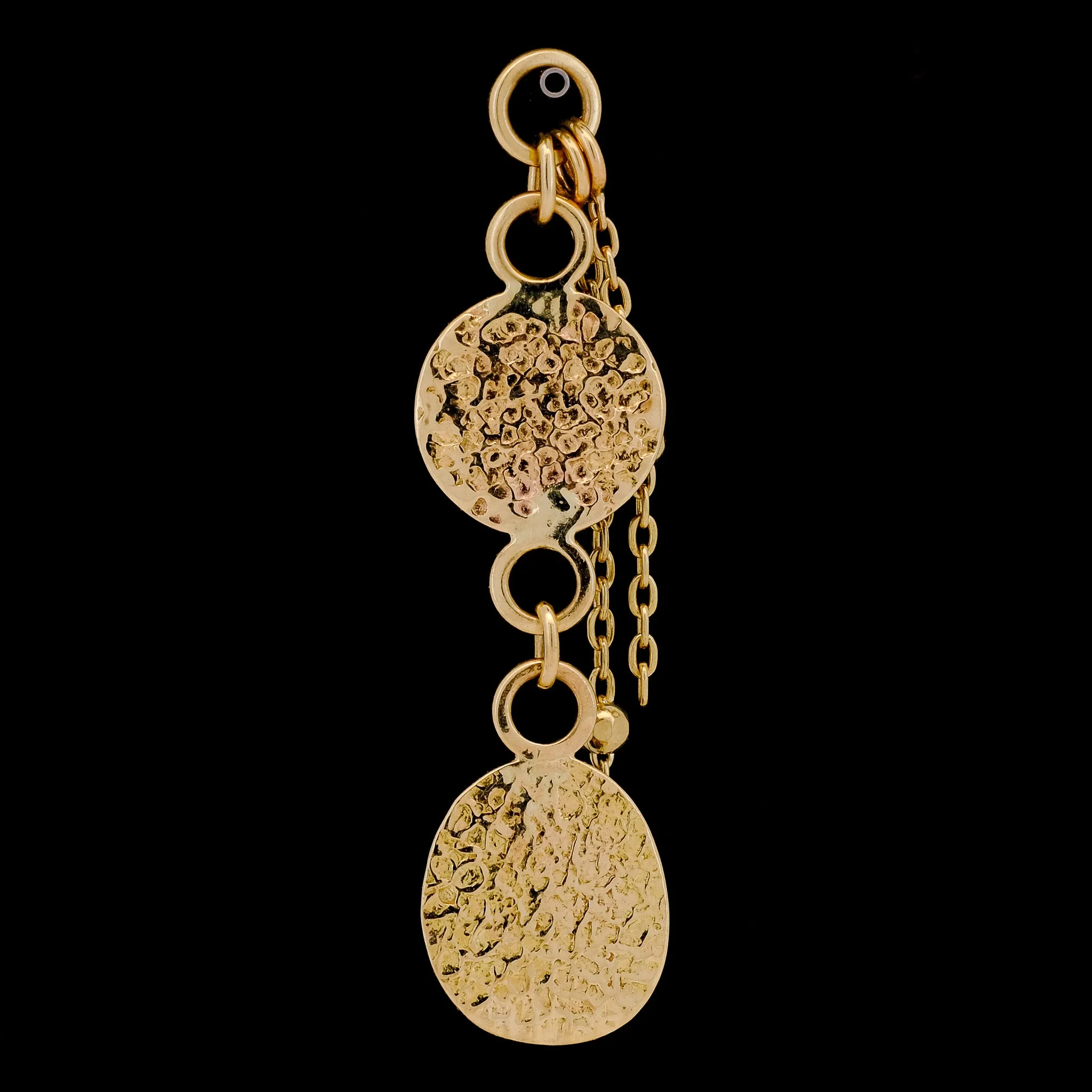 Double Down Charm - Rose Cut Pyrite & Kingman Turquoise in Yellow Gold