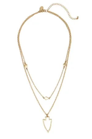Double Layered Arrowhead Necklace