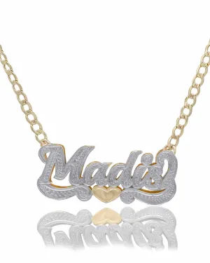 Double-Plate Name Necklace Classic