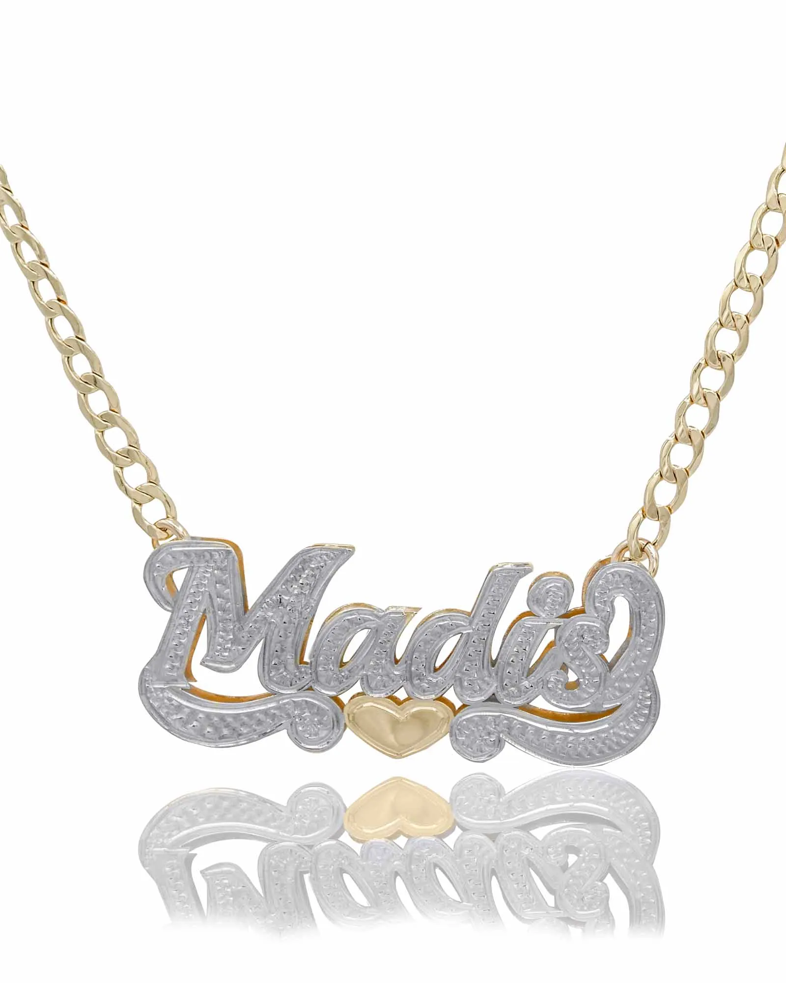 Double-Plate Name Necklace Classic