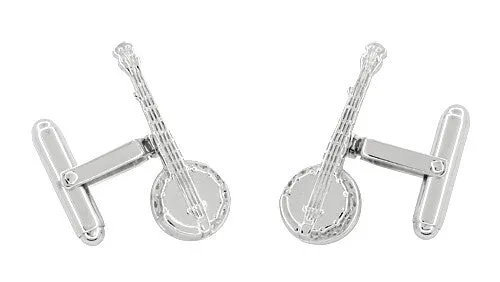 Dueling Banjo Cufflinks in Sterling Silver