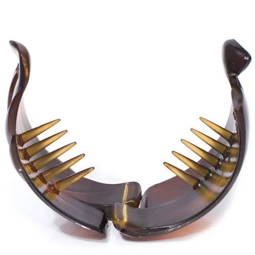 Easy Locking Clincher Snap Lock Ponytail Tortoise Shell