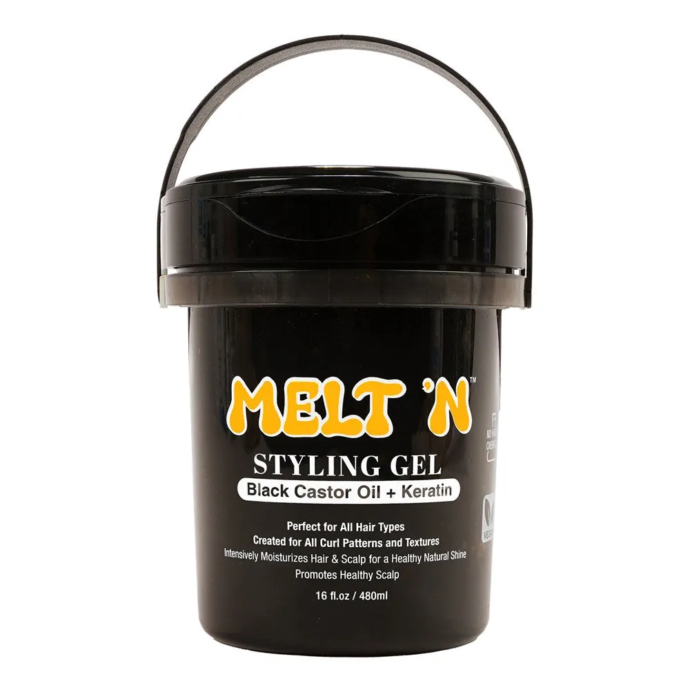 EBIN MELT'N Styling Gel Black [Black Castor Oil   Keratin]
