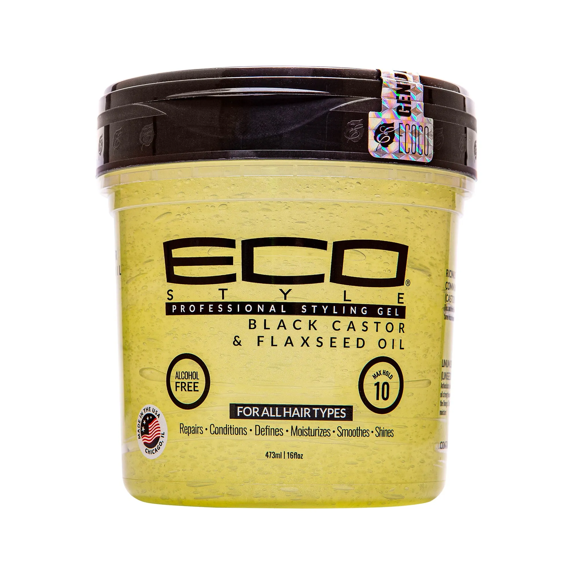 Eco Styler Black Castor & Flaxseed Oil Gel 32 oz