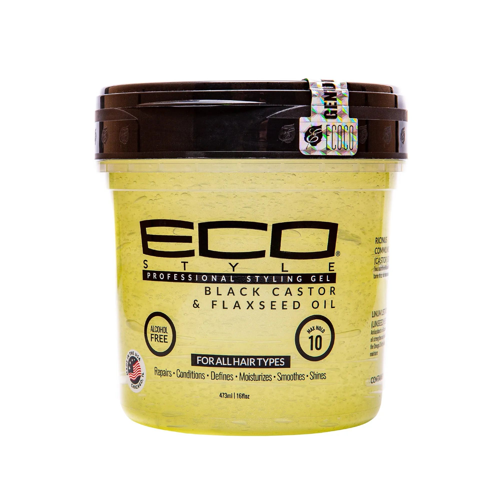 Eco Styler Black Castor & Flaxseed Oil Gel 32 oz
