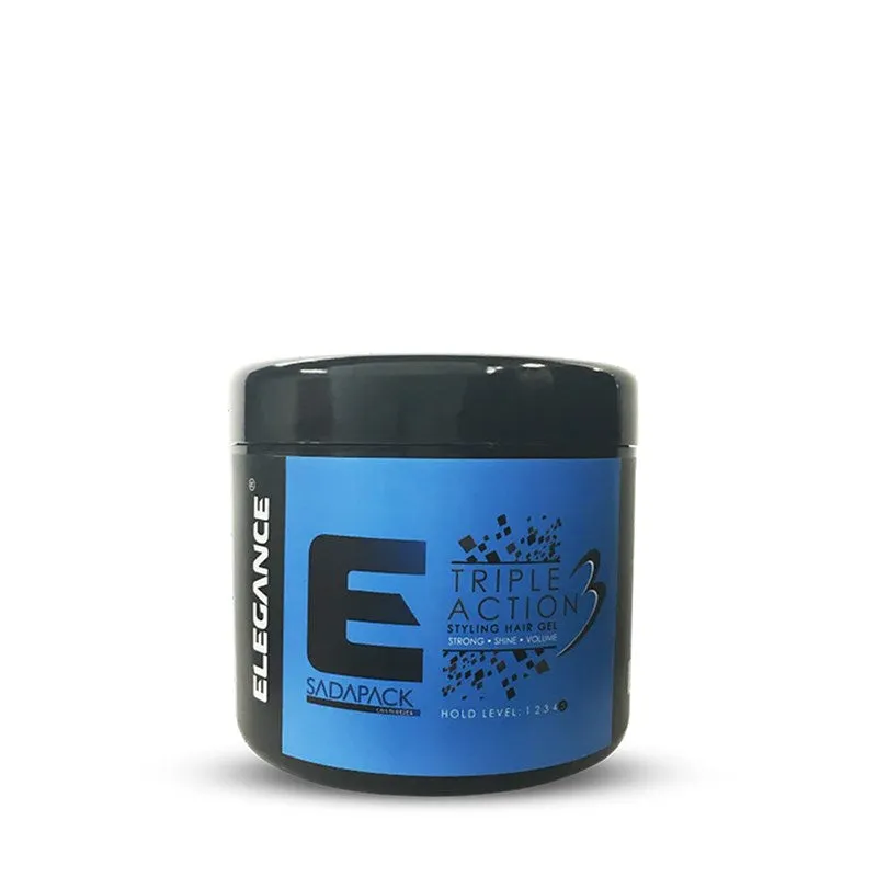 Elegance Triple Action Styling Hair Gel 500ml-Blue