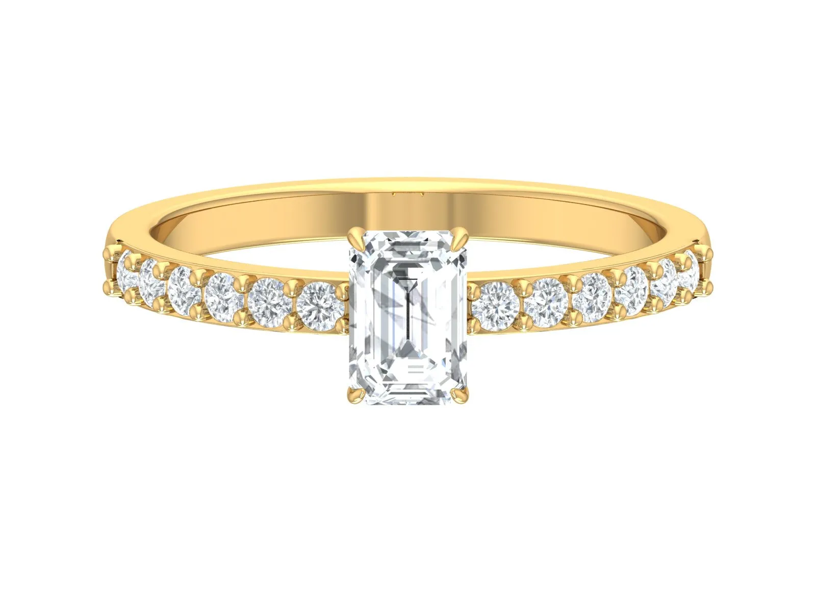 Emerald Cut Diamond Engagement Ring