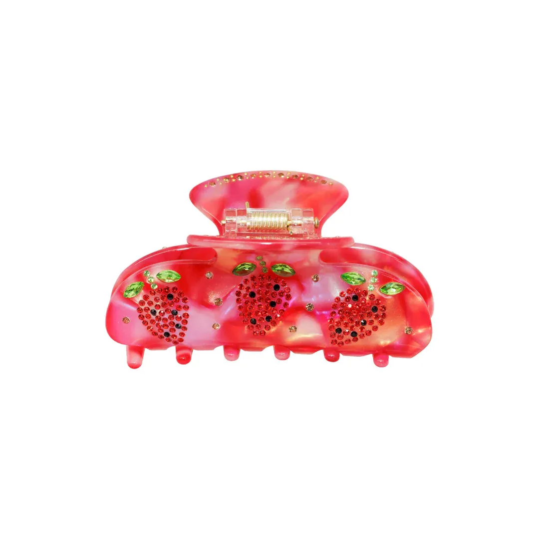 Emi Jay Sweetheart Hair Clip in Strawberry Glow