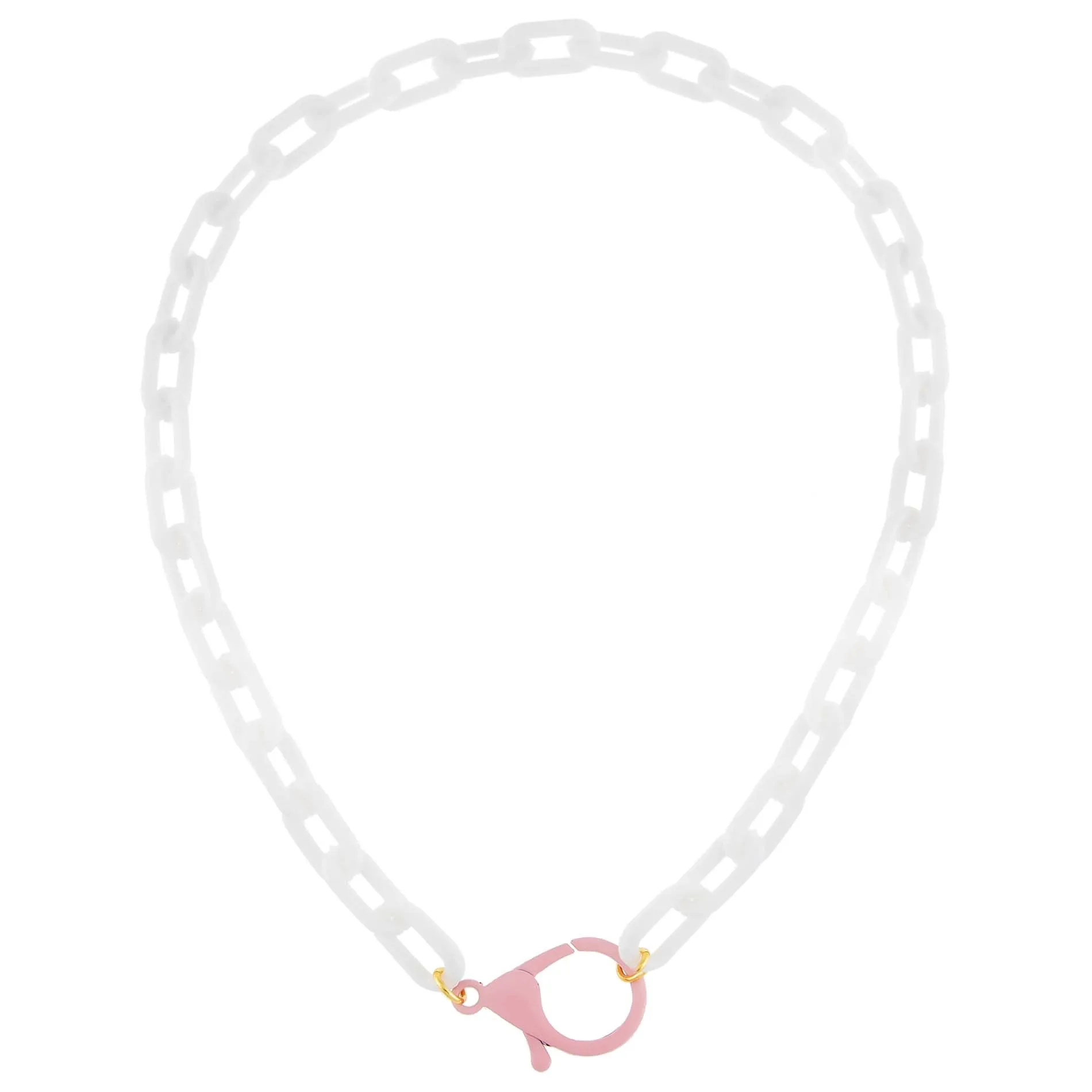 Enamel Clasp Chain Link Necklace