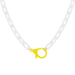 Enamel Clasp Chain Link Necklace
