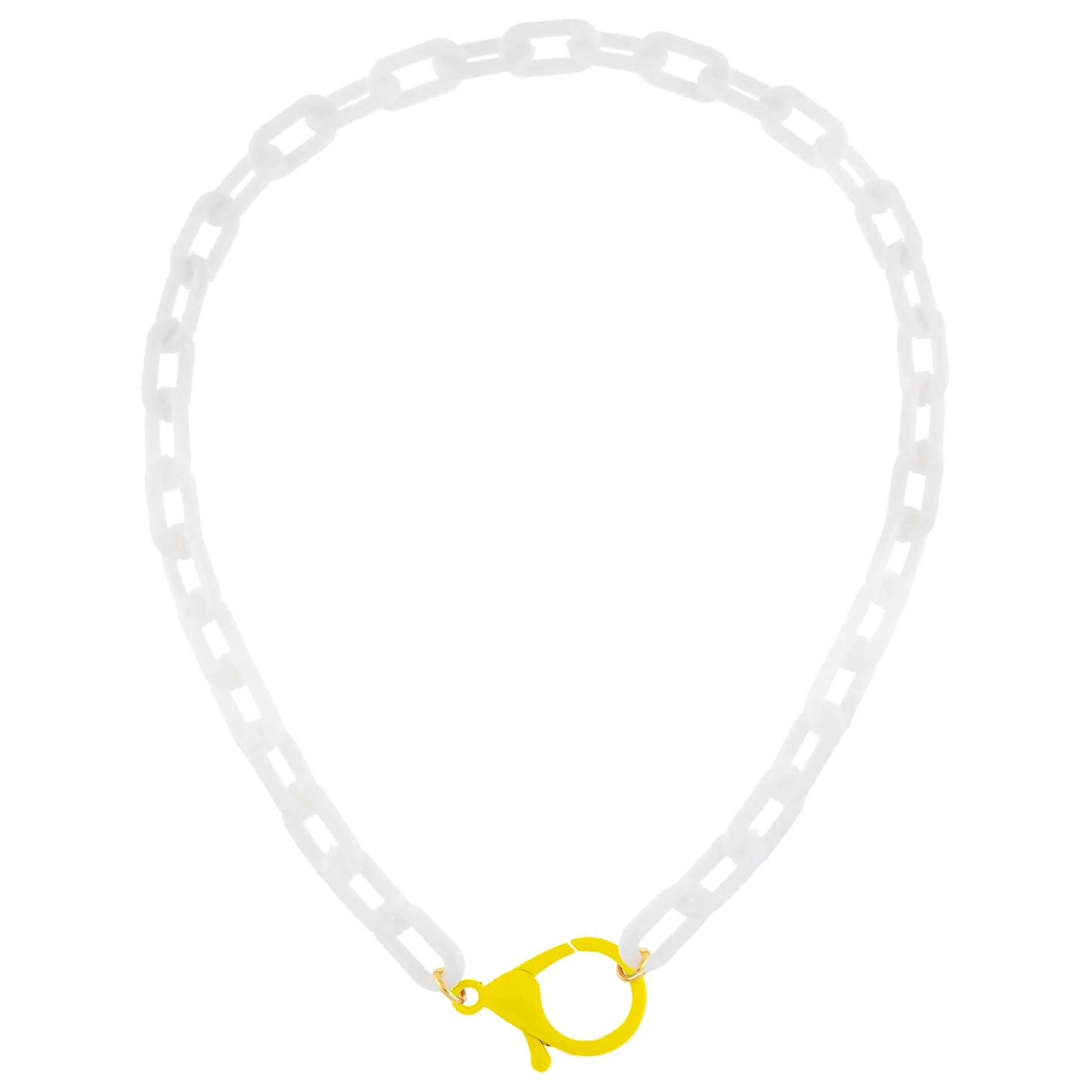 Enamel Clasp Chain Link Necklace
