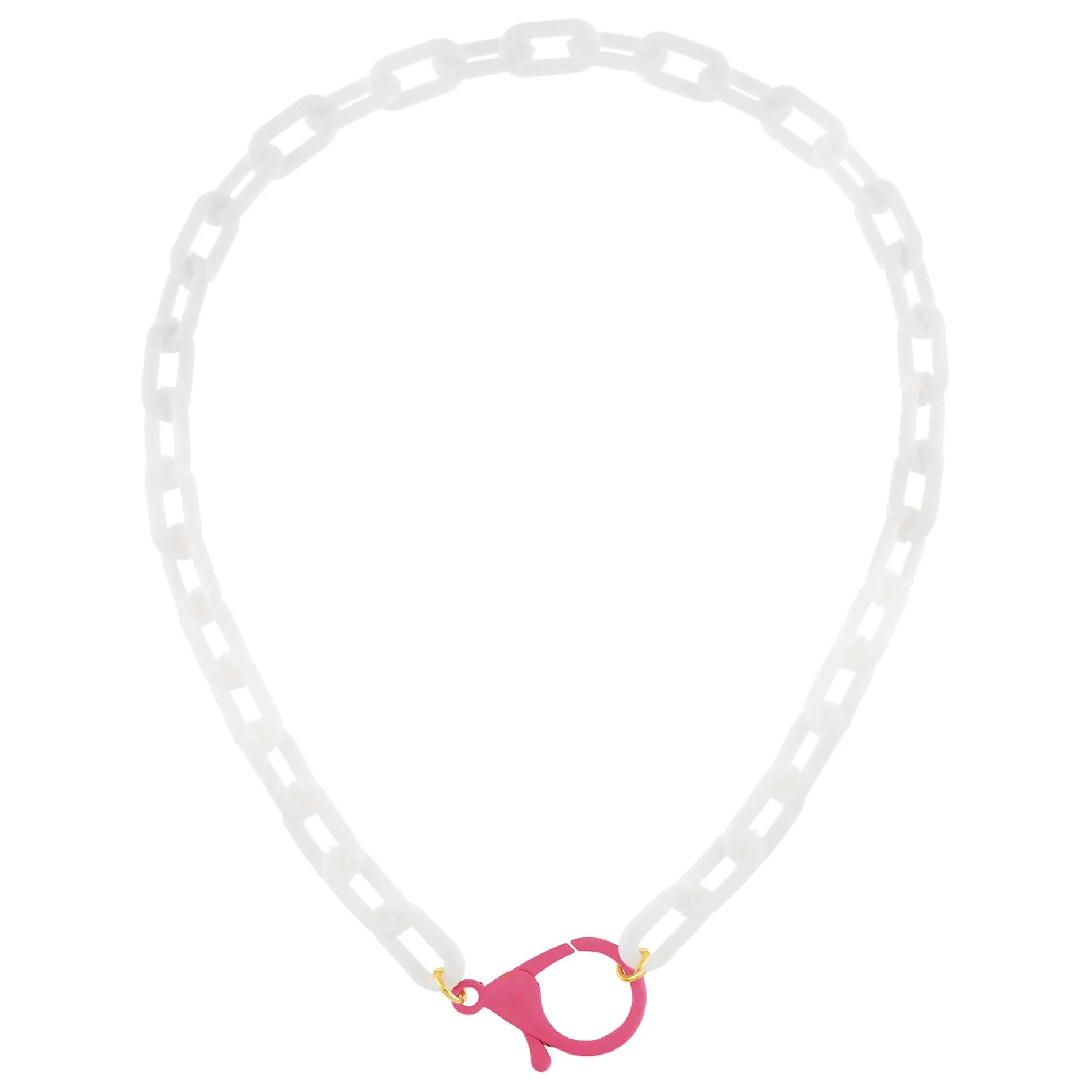 Enamel Clasp Chain Link Necklace
