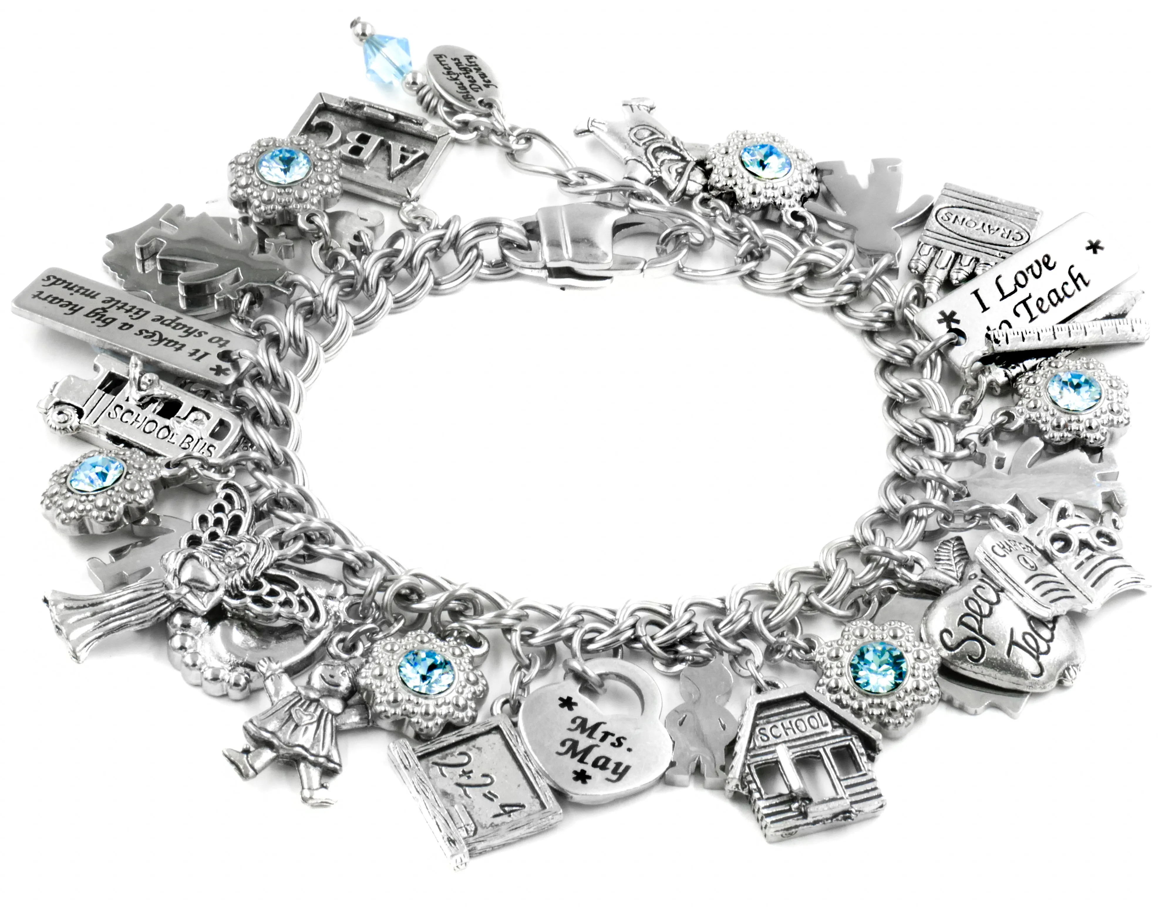 End of Year Teacher Gift Charm Bracelet