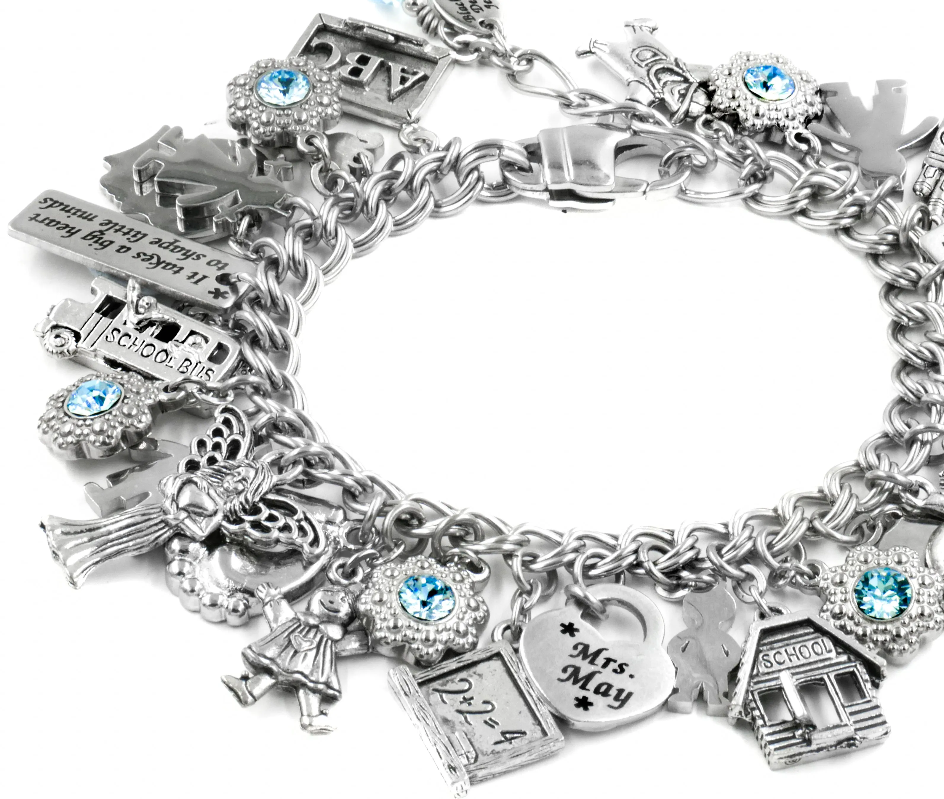 End of Year Teacher Gift Charm Bracelet