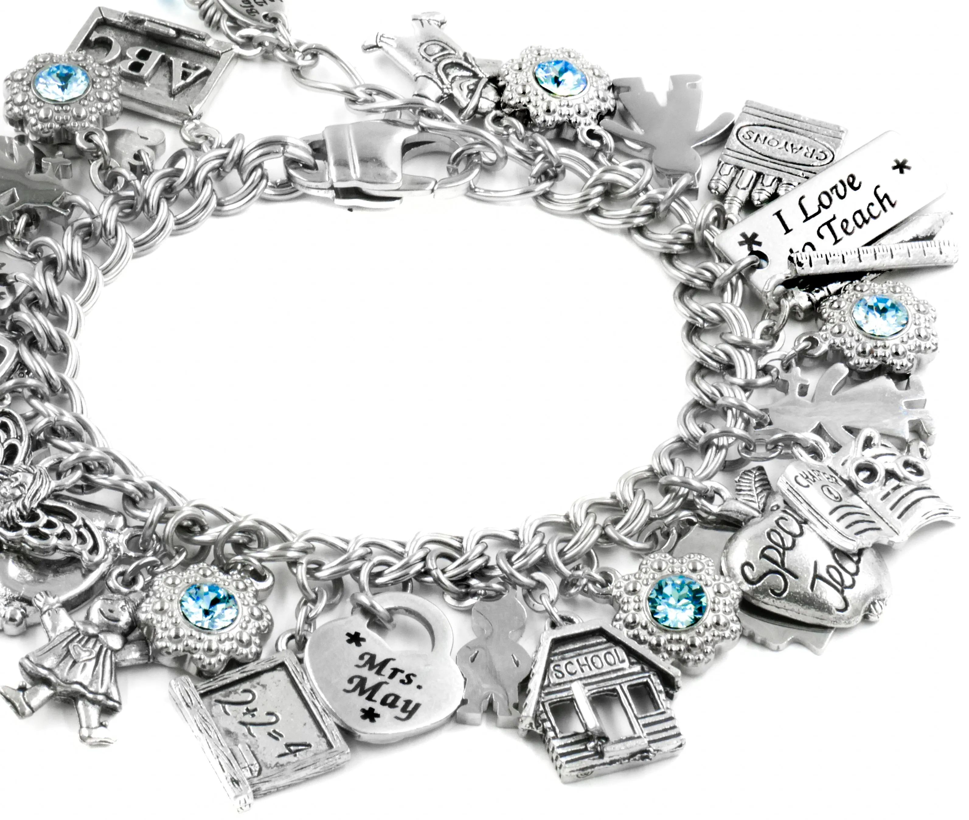 End of Year Teacher Gift Charm Bracelet