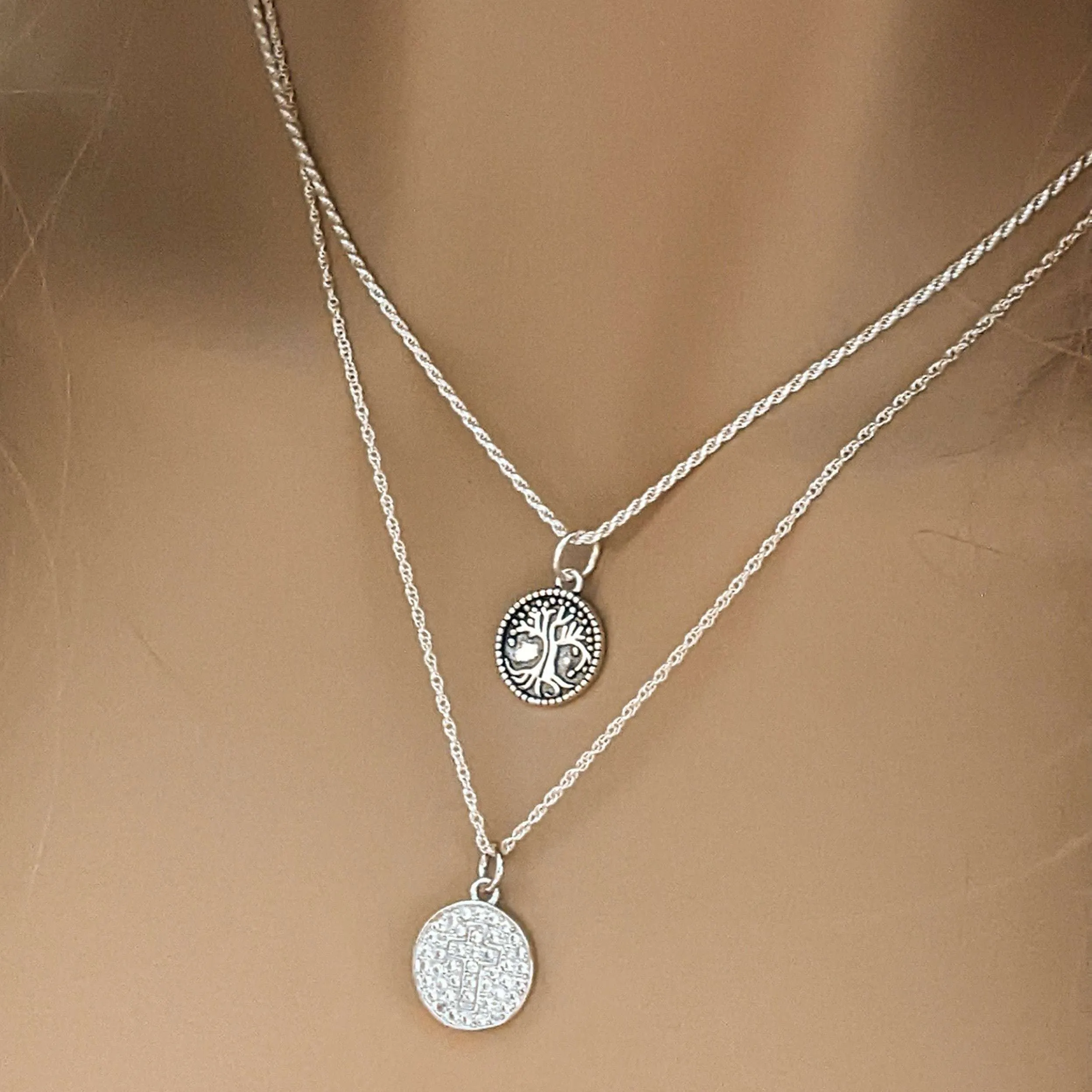 Energy, Power, Positivity Layered Necklace Set